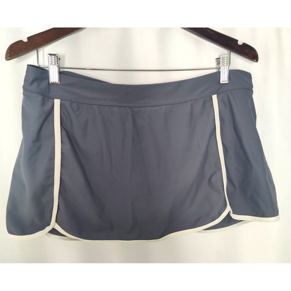 Free Country Gray White Tennis Mini Skirt Built in Shorts Large Size 12/14 - Picture 1 of 6